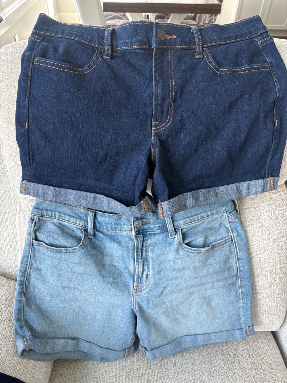 Two Pair of Old Navy WOW Mid-Rise Denim Shorts